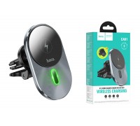 Держатель автомобильный для телефона HOCO CA91 Magic wireless fast charging car holder черный