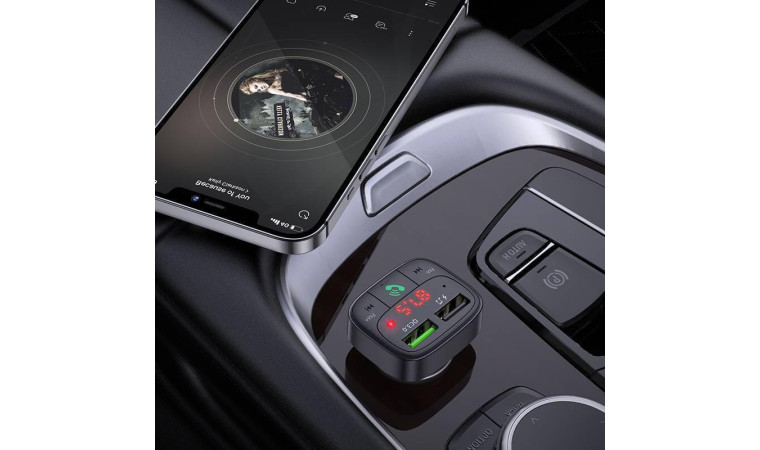 FM-Модулятор HOCO E59 Promise QC3.0 car BT FM transmitter