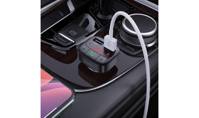 FM-Модулятор HOCO E59 Promise QC3.0 car BT FM transmitter