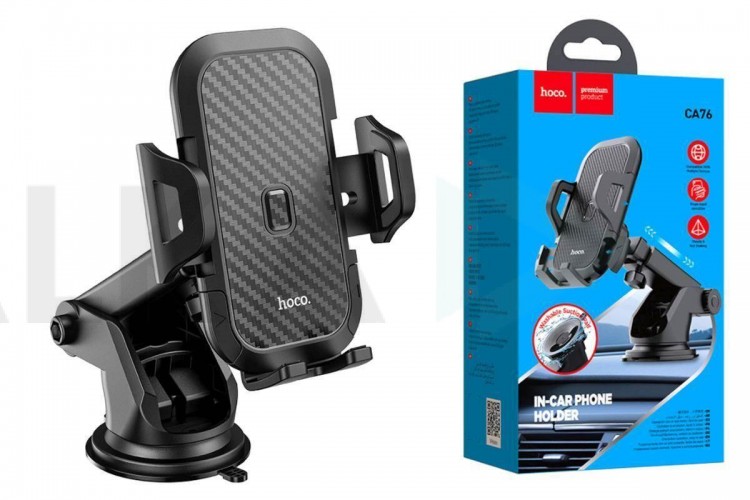 Держатель автомобильный для телефона HOCO CA76 Touareg one-touch center console car holder черный