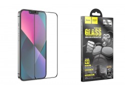 Защитное стекло дисплея iPhone 13 Mini (5.4) HOCO G1 Flash attach full screen silk screen HD (черный)