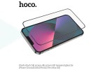 Защитное стекло дисплея iPhone 13 Mini (5.4) HOCO G1 Flash attach full screen silk screen HD (черный)
