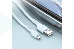 Кабель USB - MicroUSB HOCO X97 (светло-серый) 1м силиконовый
