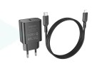 Сетевое зарядное устройство USB-C + кабель Lightning - Type-C BOROFONE BA71A  charger PD20W  (черный)