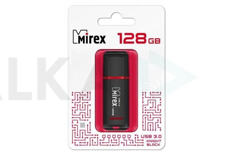 Флешка USB 3.0 Mirex KNIGHT BLACK 128Gb (ecopack)