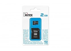 Карта памяти microSDHC MIREX 2 GB (class 4) с адаптером (13613-ADTMSD02)