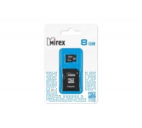 Карта памяти microSDHC MIREX 8 GB (class 4) с адаптером (13613-ADTMSD08)