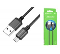 Кабель USB - MicroUSB BOROFONE BX87 2,4A (черный) 1м