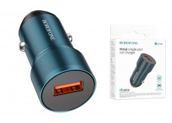 Автомобильное зарядное устройство АЗУ USB BOROFONE BZ19А power single port QC3.0 (цвет синий сапфир)