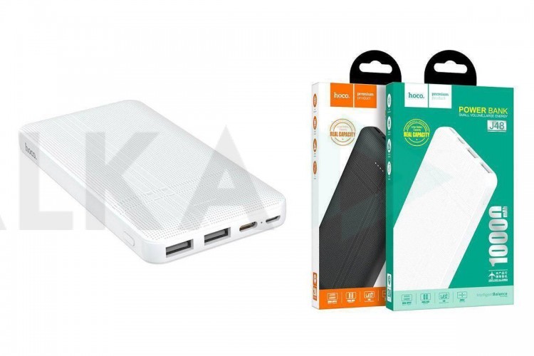 Универсальный дополнительный аккумулятор Power Bank HOCO J48 (10000 mAh) (белый)