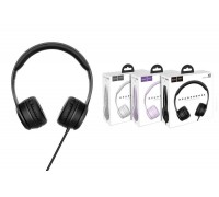 Наушники мониторные проводные HOCO W21 Graceful charm wire control headphones (черный)