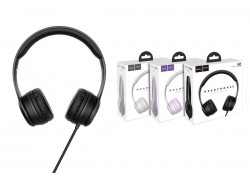 Наушники мониторные проводные HOCO W21 Graceful charm wire control headphones (черный)