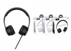 Наушники мониторные проводные HOCO W21 Graceful charm wire control headphones (черный)
