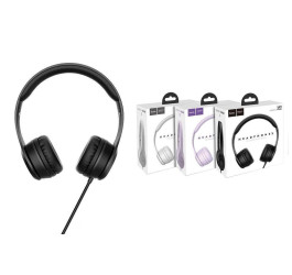 Наушники мониторные проводные HOCO W21 Graceful charm wire control headphones (черный)
