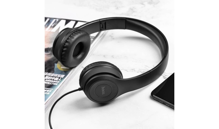 Наушники мониторные проводные HOCO W21 Graceful charm wire control headphones (черный) Наушники мониторные проводные HOCO W21 Graceful charm wire control headphones (черный)
