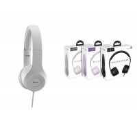 Наушники мониторные проводные HOCO W21 Graceful charm wire control headphones (серый)