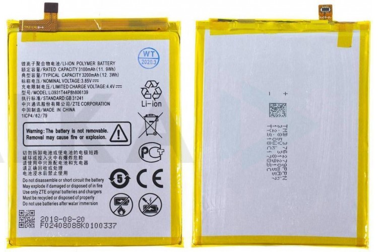 Аккумулятор Li3931T44P8h806139 для телефона ZTE Blade 10 Prime, V9, V10, A7 Vita, A4, A5 2020, A7 2019, A7 Prime (NY)