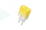 Сетевое зарядное устройство USB-C + кабель Type-C-Type-C XO CE18  PD30W  fast charging  yellow