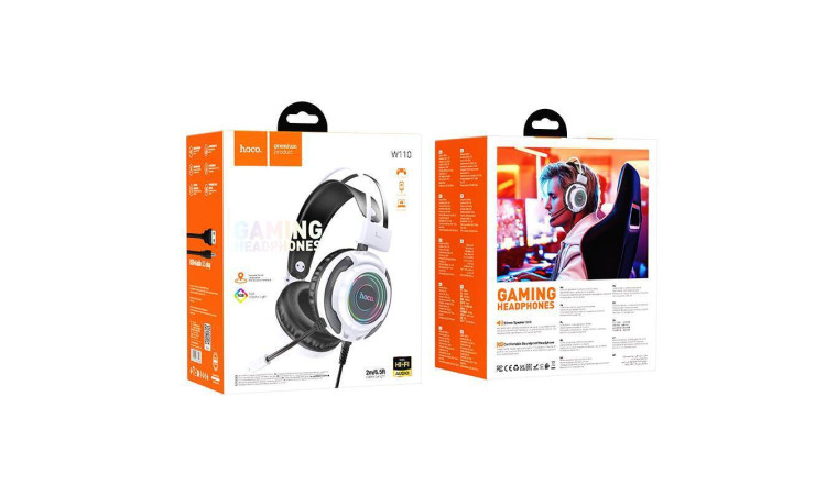 Наушники мониторные проводные HOCO W110 Resource gaming headphones (белый) Наушники мониторные проводные HOCO W110 Resource gaming headphones (белый)