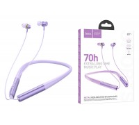 Наушники вакуумные беспроводные HOCO ES71 Platinum neck-mounted earphones headset Bluetooth (фиолетовый)