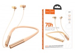 Наушники вакуумные беспроводные HOCO ES71 Platinum neck-mounted earphones headset Bluetooth (оранжевый)