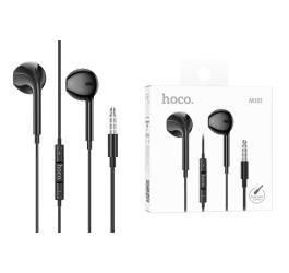 Наушники вакуумные проводные HOCO M101 Crystal joy (черный)