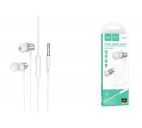 Наушники вакуумные проводные HOCO M110 Encourage metal universal earphones with mic (серебристый)