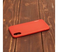 Чехол резиновый iPhone X Motomo (красный)