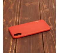 Чехол резиновый iPhone X Motomo (красный)