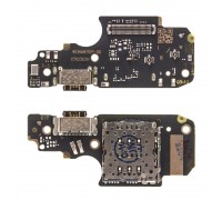 Шлейф для Xiaomi Poco X4 Pro 5G (2201116PG) с разъемом зарядки + SIM (плата), org