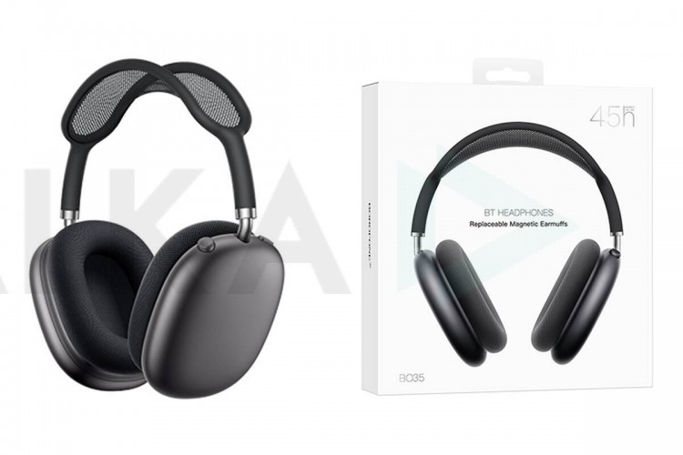 Наушники мониторные беспроводные BOROFONE BO35 Adorable Bluetooth (глубокий космос серый)