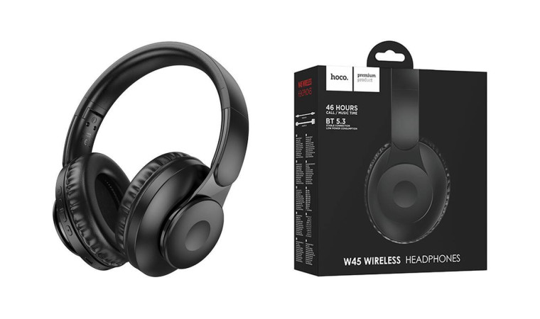 Наушники мониторные беспроводные HOCO W45 Enjoy Bluetooth (черный) Наушники мониторные беспроводные HOCO W45 Enjoy Bluetooth (черный)