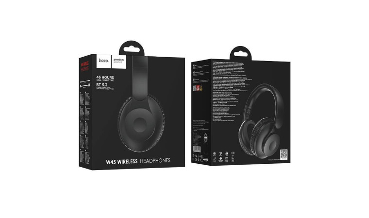 Наушники мониторные беспроводные HOCO W45 Enjoy Bluetooth (черный) Наушники мониторные беспроводные HOCO W45 Enjoy Bluetooth (черный)