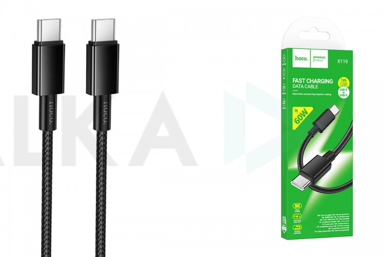Кабель Type-C - Type-C HOCO X119 Energy 60W (черный)