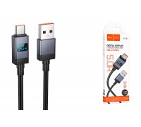 Кабель USB - USB Type-C HOCO X118 Generous 5A (черный)