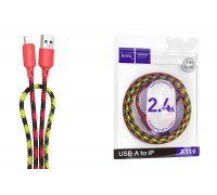 Кабель USB - Lightning HOCO X116 Meridian (красный градиент)