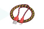 Кабель USB - Lightning HOCO X116 Meridian (красный градиент)