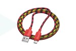 Кабель USB - MicroUSB HOCO X116 Meridian (красный градиент)