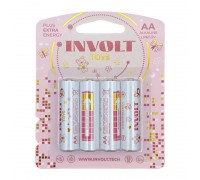 Батарейка алкалиновая INVOLT TOYS GIRL AA (LR6) 4B (цена за блистер 4 шт) PREMIUM