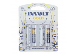 Батарейка алкалиновая INVOLT GOLD AA (LR6) 4B (цена за блистер 4 шт) PREMIUM