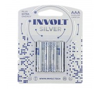 Батарейка алкалиновая INVOLT SILVER AAA (LR03) 4B (цена за блистер 4 шт) PREMIUM