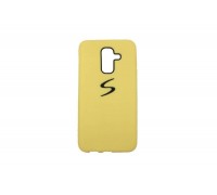 Чехол для Samsung A6 (2018) с логотипом (желтый)