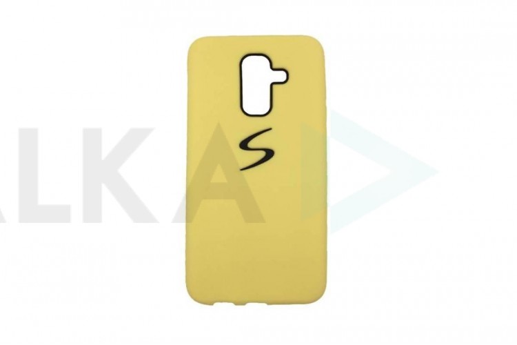 Чехол для Samsung A6 (2018) с логотипом (желтый)
