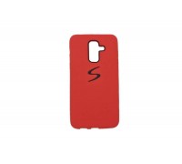 Чехол для Samsung A6 Plus (2018)  с логотипом (красный)