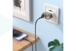 Сетевое зарядное устройство USB-C + USB BOROFONE BA80A PD 20W + QC3.0 (прозрачный)