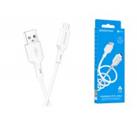 Кабель USB - MicroUSB BOROFONE BX70 2,4A (белый) 1м