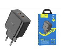 Сетевое зарядное устройство 2USB-C HOCO N35 PD45W (черный)