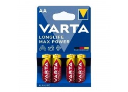 Батарейка алкалиновая VARTA LONGLIFE MAX POWER LR6 BL4 4/AA (блистер 4 штуки)