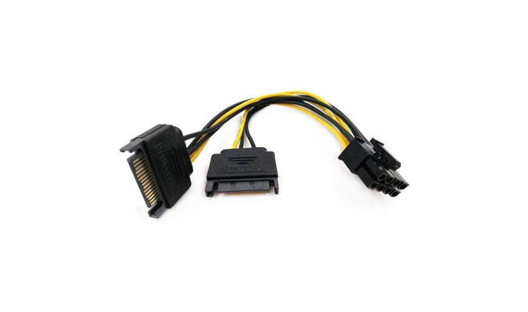 Кабель для блока питания 2 х SATA Power (папа) - PCI-E (папа) 8pin Кабель для блока питания 2 х SATA Power (папа) - PCI-E (папа) 8pin