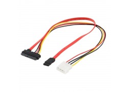 Кабель для накопителя SATA+Molex (мама) - SATA+SATA Power (мама)